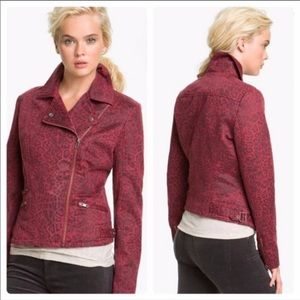 Kut from the Kloth Red cheetah print Moto jacket